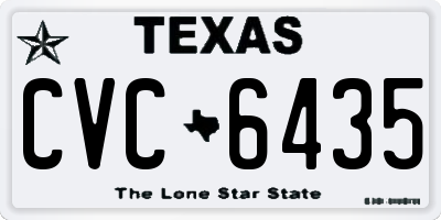 TX license plate CVC6435