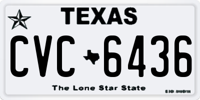TX license plate CVC6436