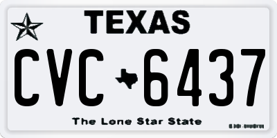 TX license plate CVC6437