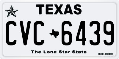 TX license plate CVC6439
