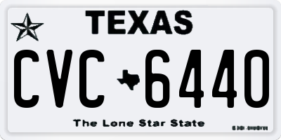 TX license plate CVC6440