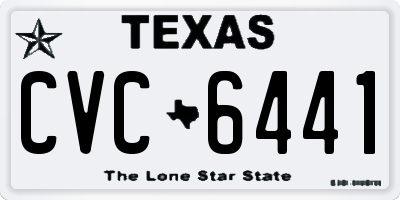 TX license plate CVC6441
