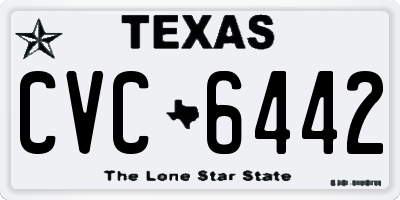 TX license plate CVC6442
