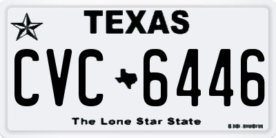 TX license plate CVC6446