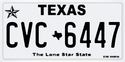 TX license plate CVC6447