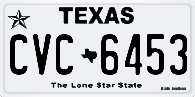 TX license plate CVC6453