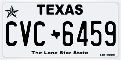 TX license plate CVC6459