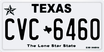 TX license plate CVC6460