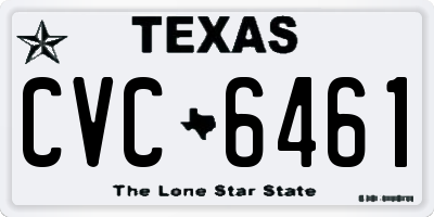 TX license plate CVC6461