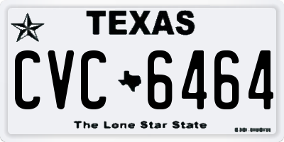 TX license plate CVC6464
