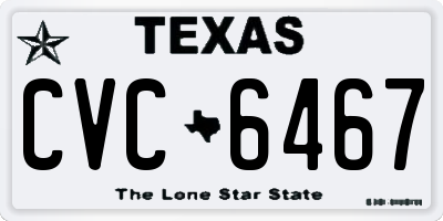TX license plate CVC6467