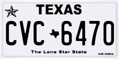 TX license plate CVC6470