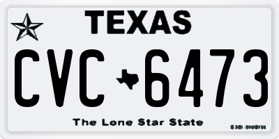 TX license plate CVC6473