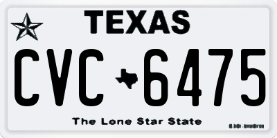 TX license plate CVC6475
