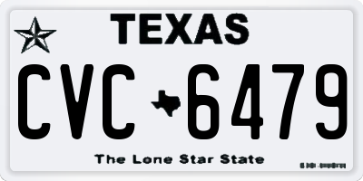 TX license plate CVC6479