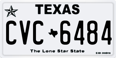 TX license plate CVC6484