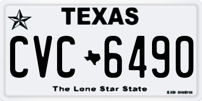 TX license plate CVC6490