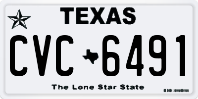 TX license plate CVC6491
