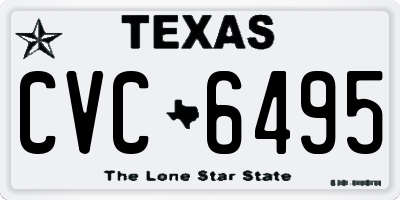 TX license plate CVC6495