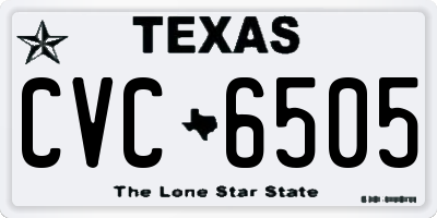 TX license plate CVC6505