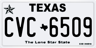 TX license plate CVC6509