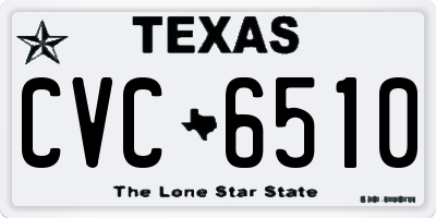 TX license plate CVC6510