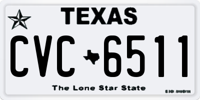 TX license plate CVC6511