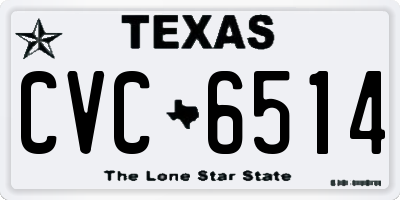 TX license plate CVC6514