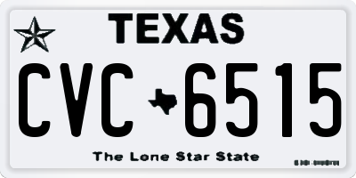 TX license plate CVC6515