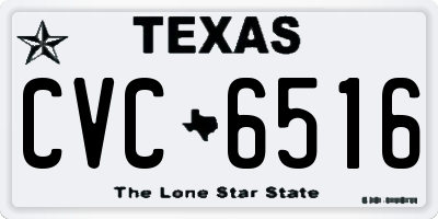 TX license plate CVC6516