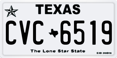 TX license plate CVC6519