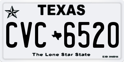 TX license plate CVC6520
