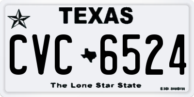TX license plate CVC6524