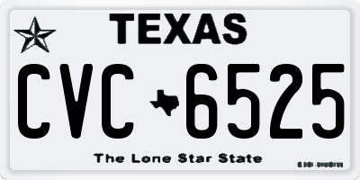 TX license plate CVC6525