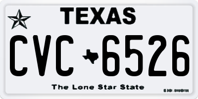 TX license plate CVC6526