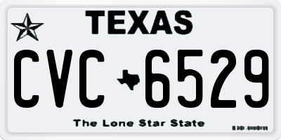 TX license plate CVC6529