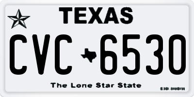 TX license plate CVC6530