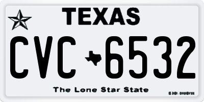 TX license plate CVC6532