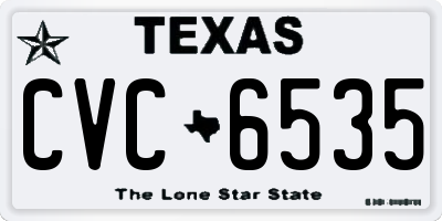 TX license plate CVC6535