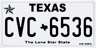 TX license plate CVC6536