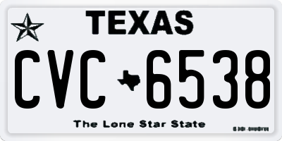 TX license plate CVC6538