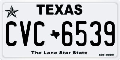 TX license plate CVC6539