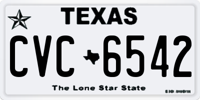 TX license plate CVC6542