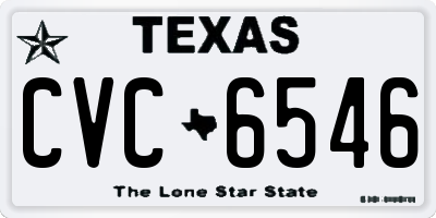 TX license plate CVC6546