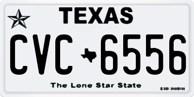 TX license plate CVC6556