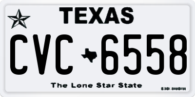 TX license plate CVC6558