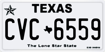 TX license plate CVC6559