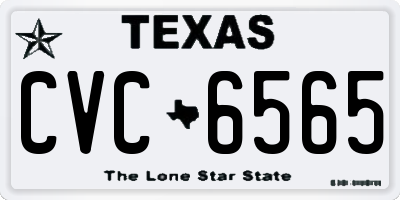 TX license plate CVC6565