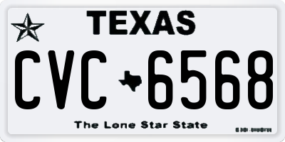 TX license plate CVC6568