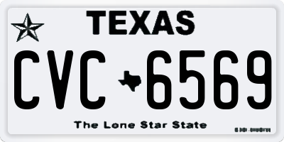 TX license plate CVC6569